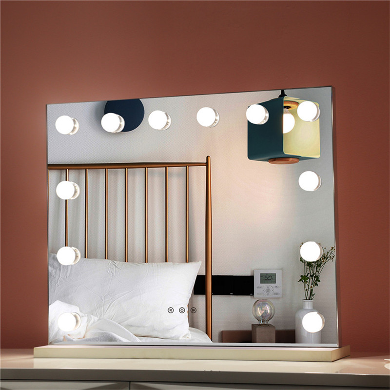 침실 조명 입체 적 인 LED 메 이 크 업 렌즈 는 전구 화장대 의 할리우드 거울 을 조명 할 수 있다.